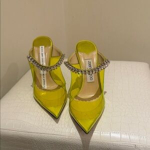 Jimmy Choo Lime Green Crystal Heels
